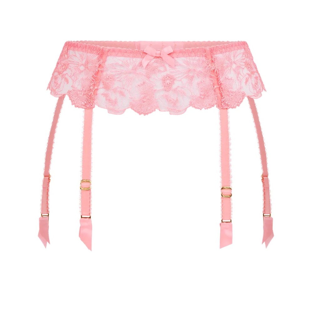 NWT Agent Provocateur Jayce Pink Lace Lingerie Set (34DD / M) - Picture 7 of 13